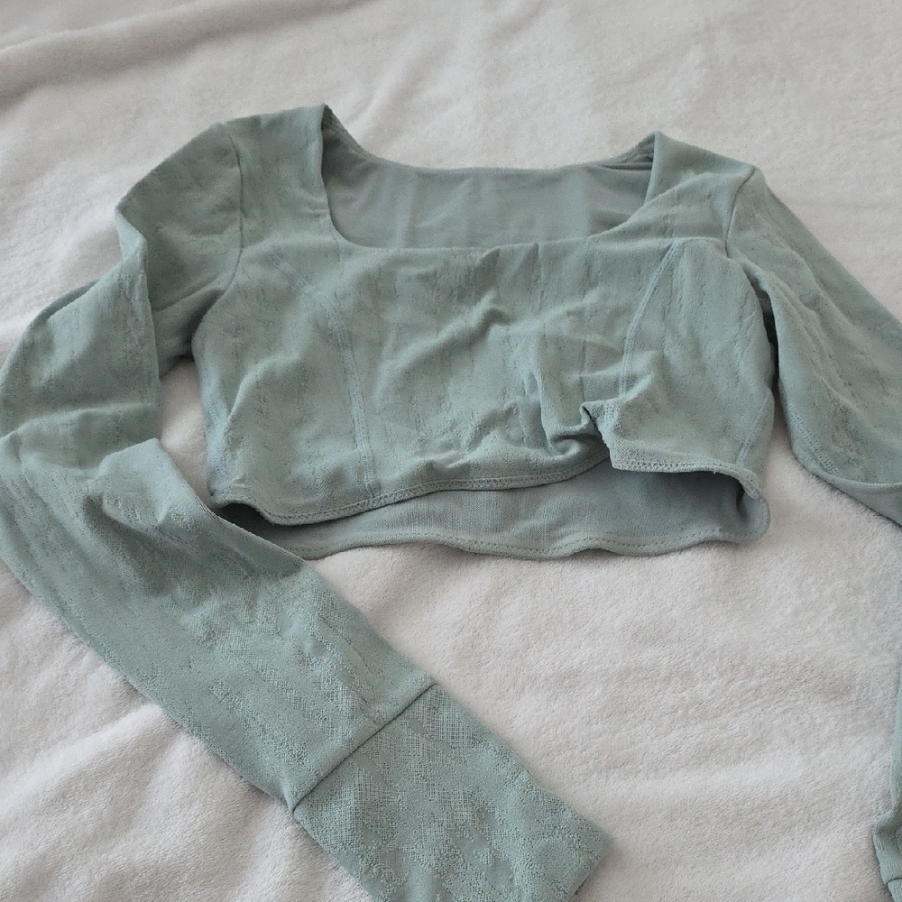 Elegant Sage Green Women's Crop Top